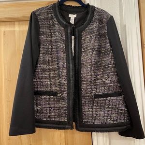 Chico's Size 2 (equivalent to a size 12 in other brands) Open-Front Jacket